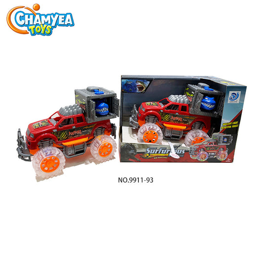 Children's boy gifts cross-border pull-back inertia off-road toy car with music light car model source manufacturer